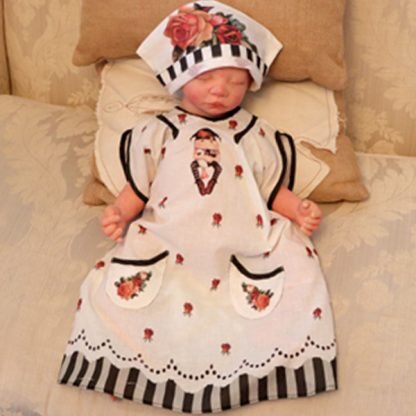 Humpty baby "sticker" dress pattern PRINTED RIGHT ON FABRIC - Image 2