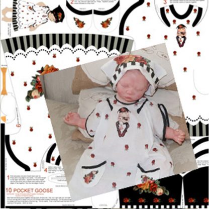 Humpty baby "sticker" dress pattern PRINTED RIGHT ON FABRIC - Image 3