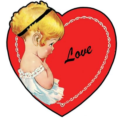 Valentine Baby Girl Love tote bag READY MADE