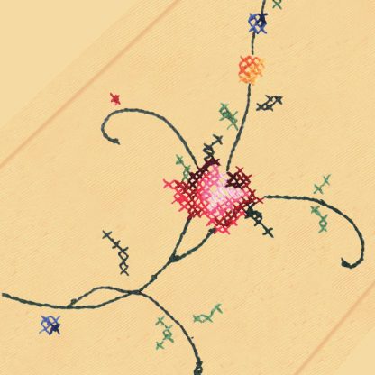 Cross Stitch Neck Tie trompe l'oil PRINTED RIGHT ON FABRIC - Image 2