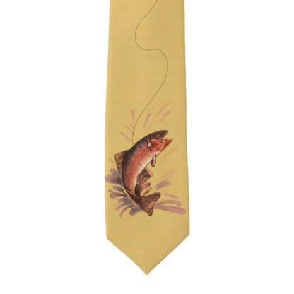 Neck ties vintage fish, Humpty or cute pig PRINTED RIGHT ON FABRIC - Image 3