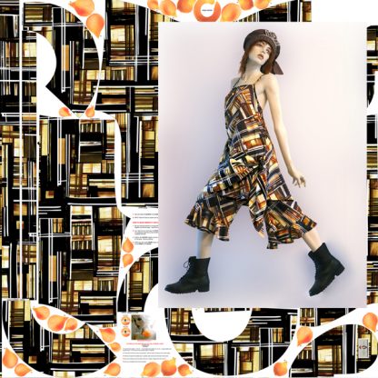 Capri Flounce Pants PRINTED RIGHT ON FABRIC - Image 2