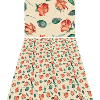 water color painterly rose fabric