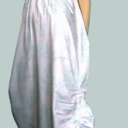 Aqua Floral Toile fabric by the yard - Image 2