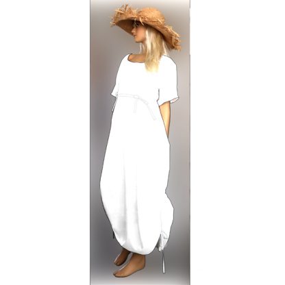 Side Drawstring Dress - Printed right on fabric - Image 7