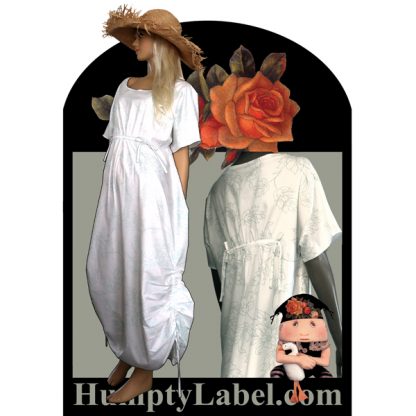 side drawstring hem dress pattern cover