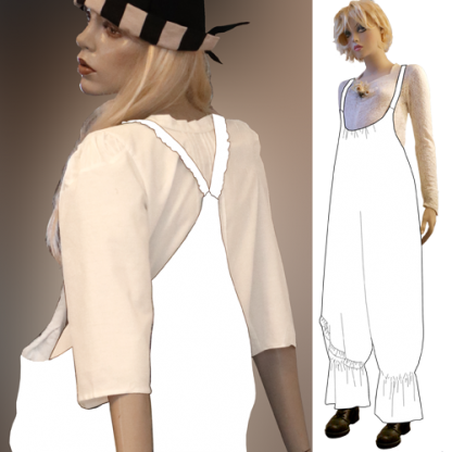 Baggy Overalls w Suspenders PRINTED RIGHT ON FABRIC - Image 7