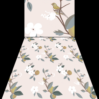 Birds and Peach Blossom fabric by the yard - Image 2