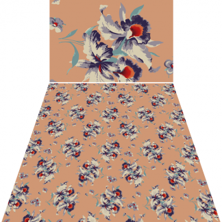 salmon orchid fabric