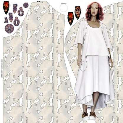 Open Back Dress PRINTED RIGHT ON FABRIC - Image 2