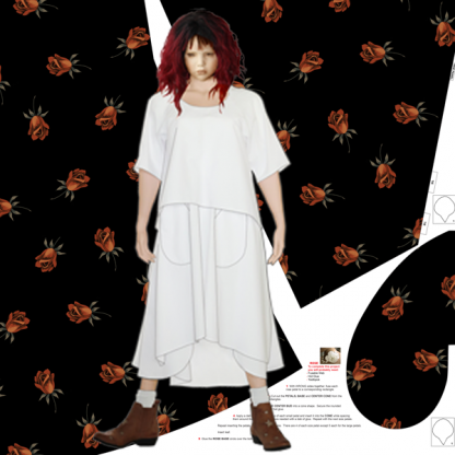 Open Back Dress PRINTED RIGHT ON FABRIC - Image 3