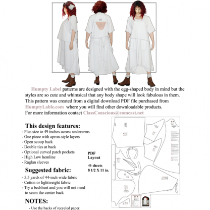 Open Back Layer Dress - Plus Too! - pattern download - Image 2