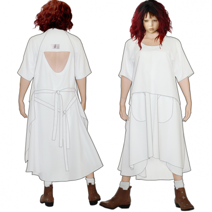 Open Back Dress PRINTED RIGHT ON FABRIC - Image 6