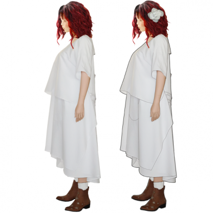Open Back Dress PRINTED RIGHT ON FABRIC - Image 8