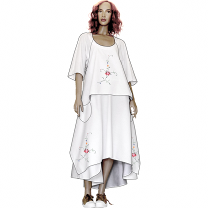 Open Back Dress PRINTED RIGHT ON FABRIC - Image 5