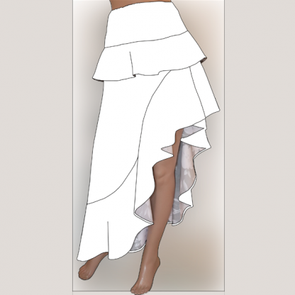 Flounce Skirt High Low - Image 3