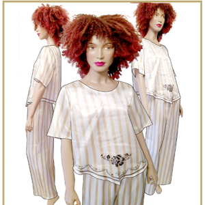 satin cross stitch lounge set